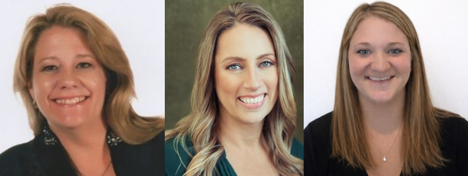 tech leaders – Connected Communities Three smiling professional headshots of women arranged in a row, likely a team photo for a staff page? (informative)